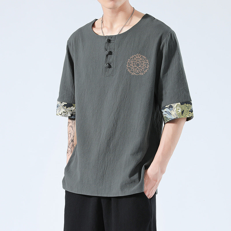 Japanesex Kimonos Summer 6 Colors Short-Sleeved T-shirt - WOMONA.COM