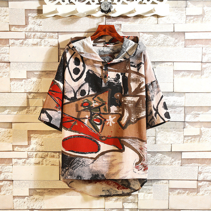 INCERUN Ethnic Style Printed T Shirt Men - WOMONA.COM