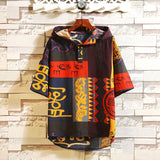 INCERUN Ethnic Style Printed T Shirt Men - WOMONA.COM