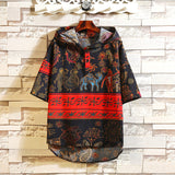 INCERUN Ethnic Style Printed T Shirt Men - WOMONA.COM