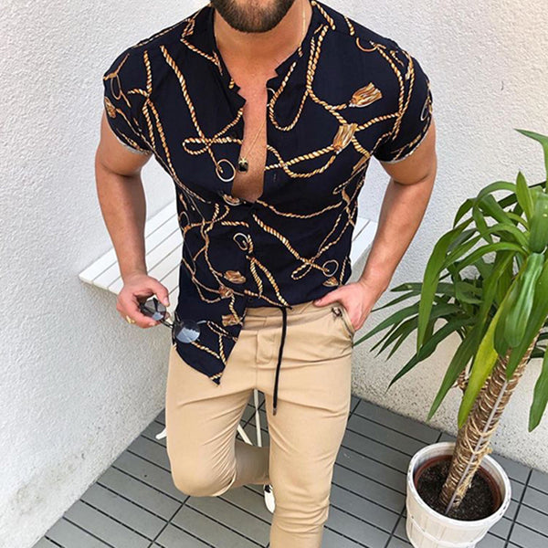 Men's Short-Sleeved Fashion Shirts - WOMONA.COM