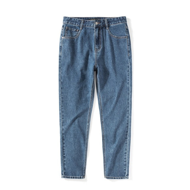 Denim Jeans Men New Loose Cotton Jeans Man - WOMONA.COM