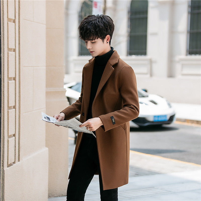 Handsome Plus Cotton Thick Woolen Coat