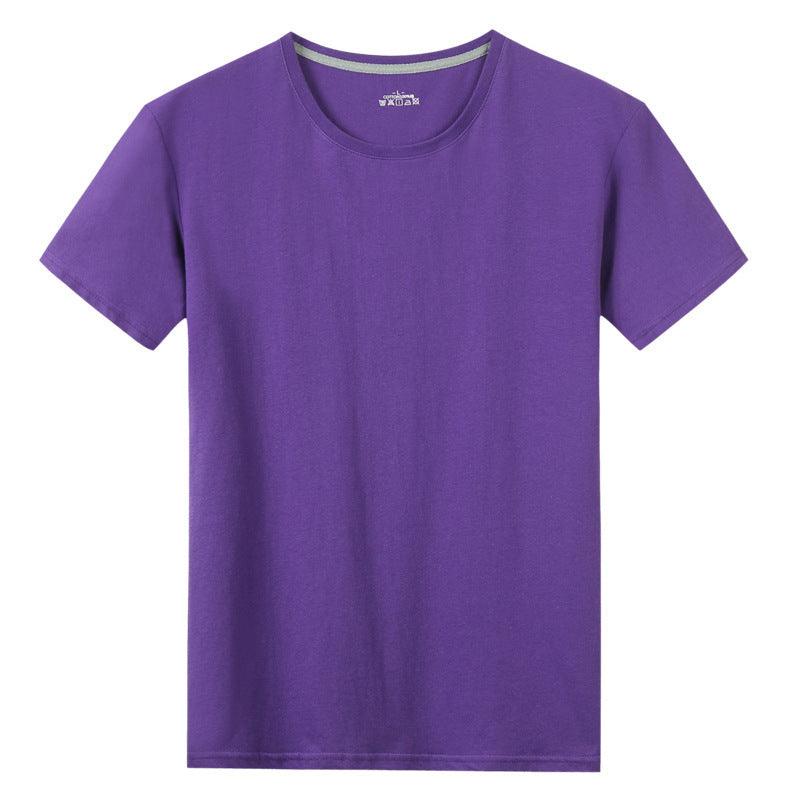 Men S Solid Color Cotton Short Sleeved T Shirt - WOMONA.COM