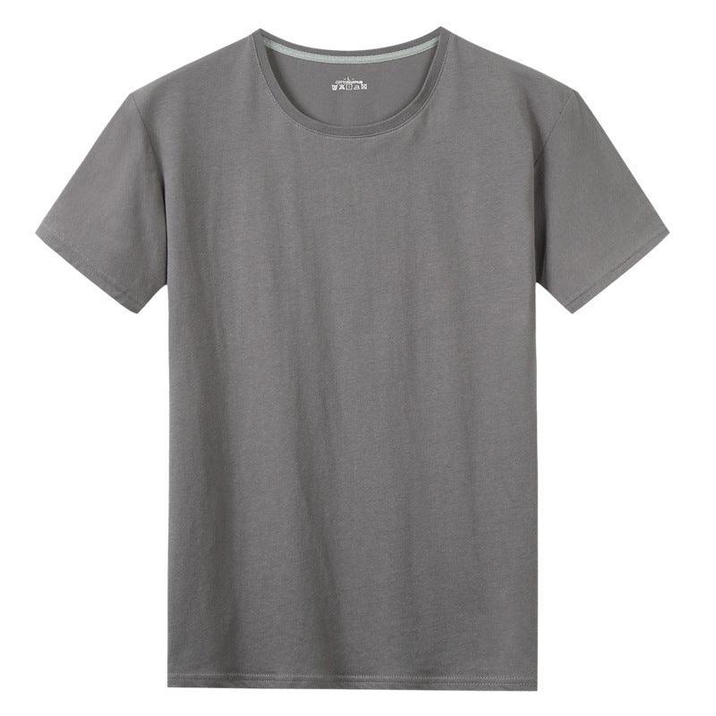 Men S Solid Color Cotton Short Sleeved T Shirt - WOMONA.COM