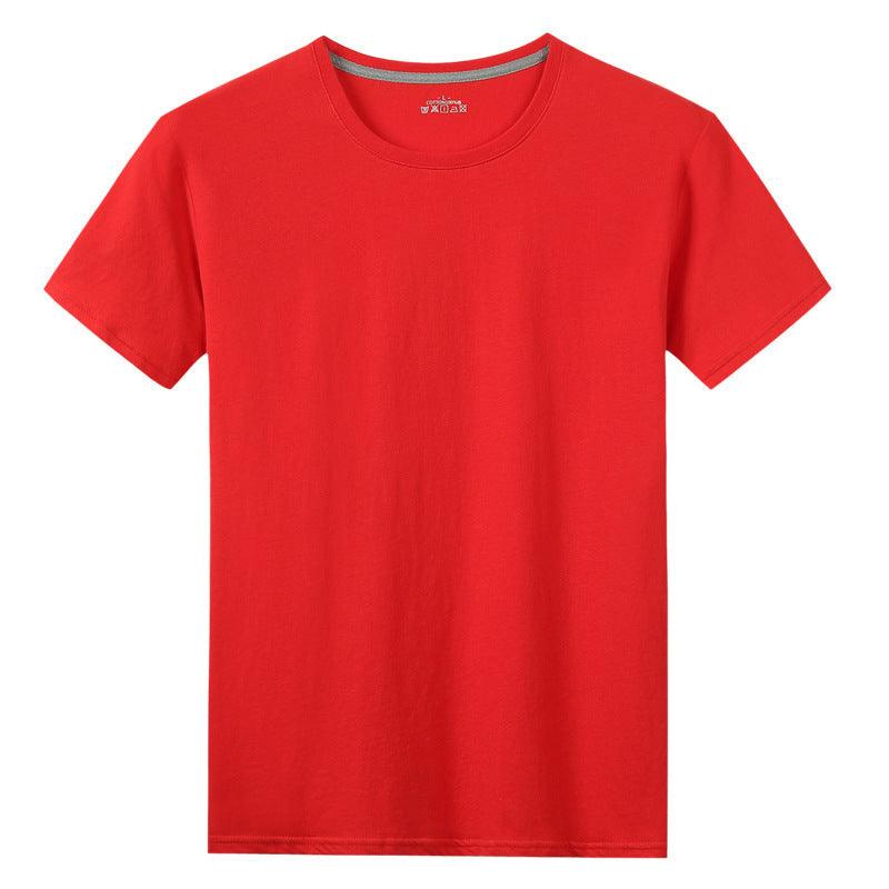 Men S Solid Color Cotton Short Sleeved T Shirt - WOMONA.COM