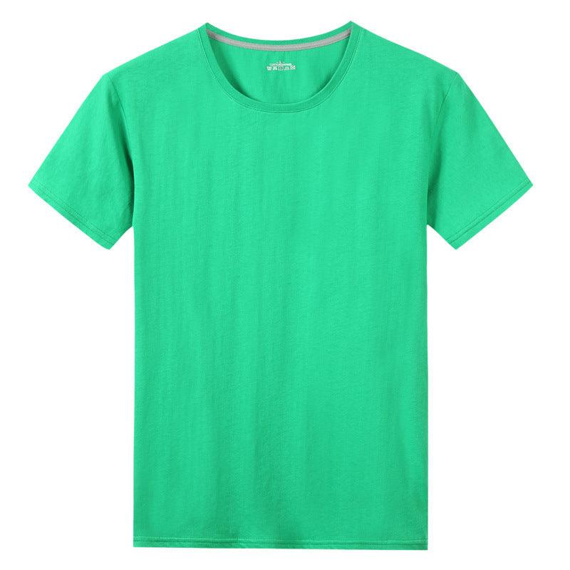 Men S Solid Color Cotton Short Sleeved T Shirt - WOMONA.COM
