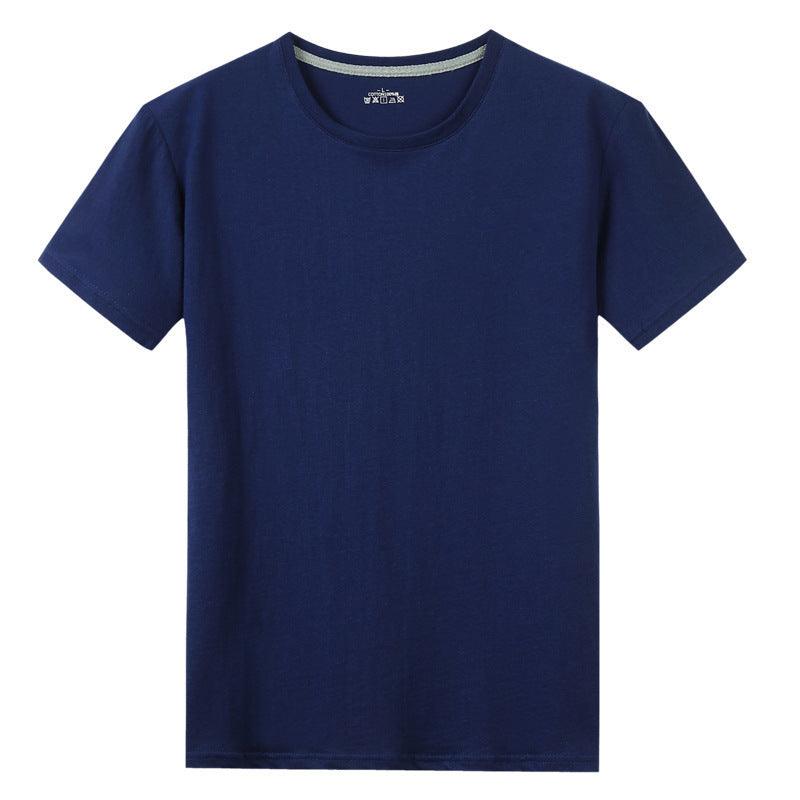 Men S Solid Color Cotton Short Sleeved T Shirt - WOMONA.COM