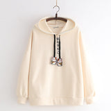 Cartoon Embroidery Drawstring Hoodies Sweatshirts Winter For Women - WOMONA.COM