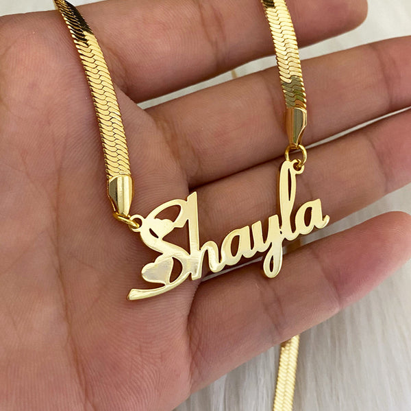 Necklace Stainless Steel Name Snake Chain Necklace