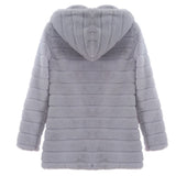 Chaqueta de invierno blanca grande sólida chaquetas para mujeres abrigo largo