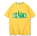 Camiseta de manga corta de algodón para hombre, nueva tendencia de rap, hip hop, hoja de cáñamo, droga, marihuana, camiseta de media manga para hombre