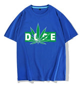 Camiseta de manga corta de algodón para hombre, nueva tendencia de rap, hip hop, hoja de cáñamo, droga, marihuana, camiseta de media manga para hombre