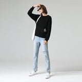 Women Autumn Capless Pullover Blouse - WOMONA.COM