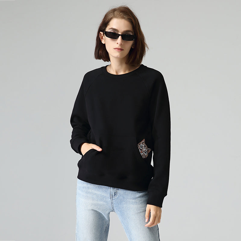 Women Autumn Capless Pullover Blouse - WOMONA.COM