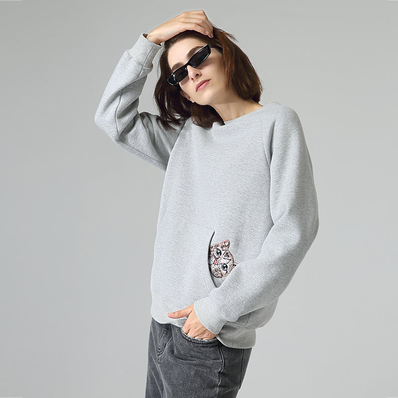 Women Autumn Capless Pullover Blouse - WOMONA.COM