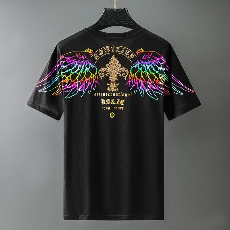 Brand Off Shoulder Short Sleeved T Shirt Men - WOMONA.COM