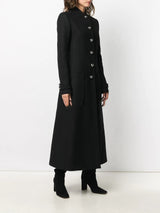 Slim Over-Length Woolen Coat With Large Patch Pockets