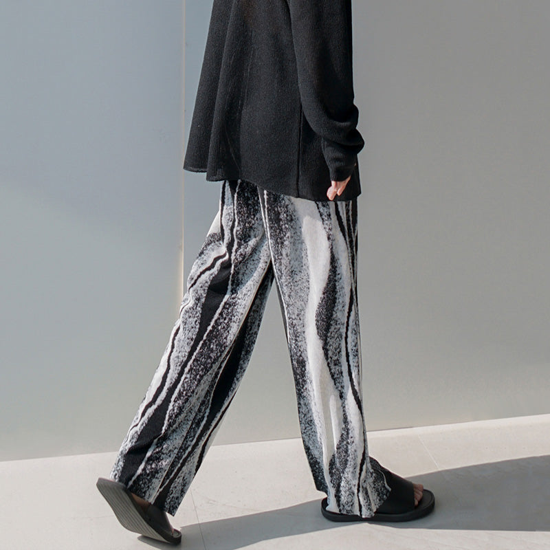 Straight Pants Drape Chic Loose Casual Trousers - WOMONA.COM