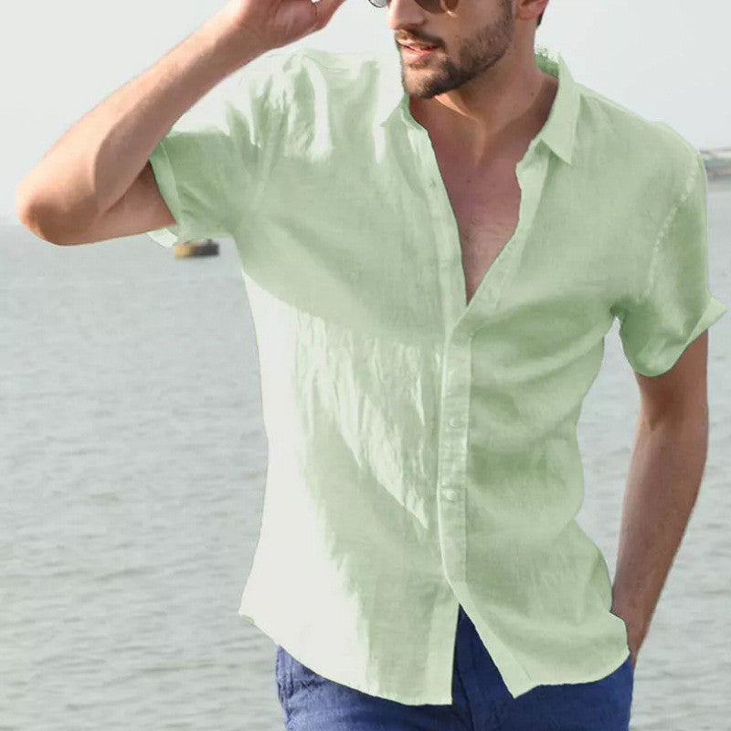 Summer Short-sleeved Casual Men's Shirts - WOMONA.COM