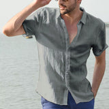 Summer Short-sleeved Casual Men's Shirts - WOMONA.COM