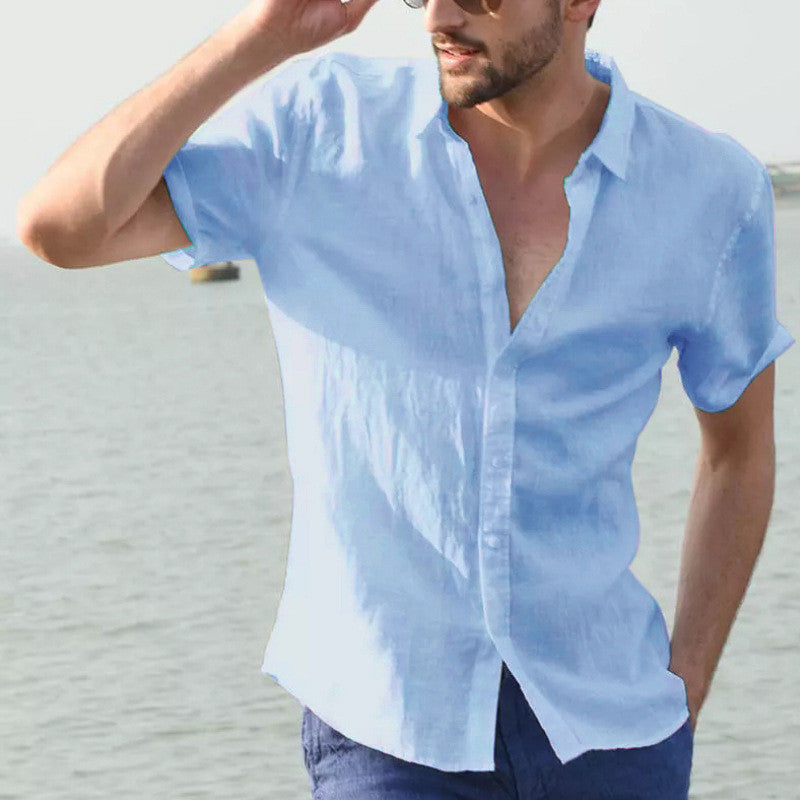 Summer Short-sleeved Casual Men's Shirts - WOMONA.COM