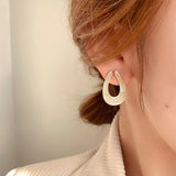 Pearl Silver Needle Earrings - WOMONA.COM