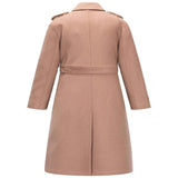 Women's Cashmere Coat Long Side Slit Woolen Coat