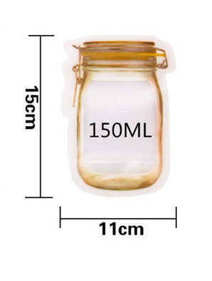 Single 150ml reusable food storage container with amber lid and clip seal