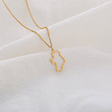 Country Map European Hometown Necklace - WOMONA.COM