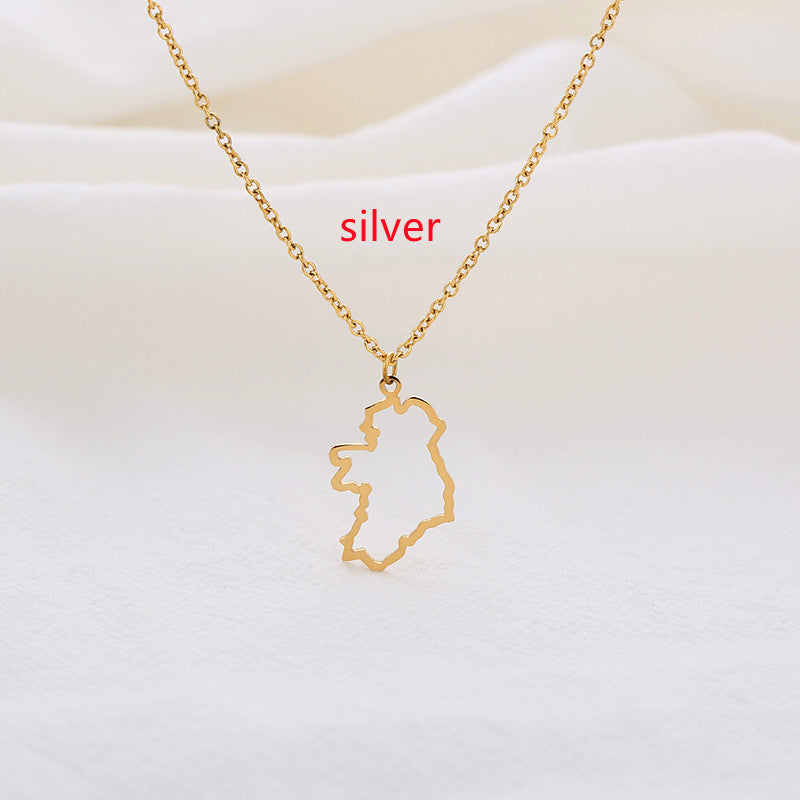 Country Map European Hometown Necklace - WOMONA.COM