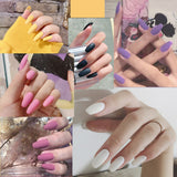 Winter Frosted Personality Waterproof Ballet Nails - WOMONA.COM