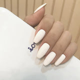 Frosted Short Ballet Wear Finished Fake Nails Solid Color Patch - WOMONA.COM