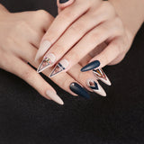 Matte False Nails Khaki Smudge Nails - WOMONA.COM