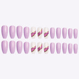 Long Wearing Nail Dark Blue Nail Patch, Trapezoidal False Nails - WOMONA.COM