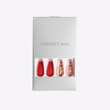 Red Jump Color Leopard Print Ballet False Nails - WOMONA.COM