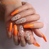 Orange Ballet Nails Supplies, 24-piece Box - WOMONA.COM