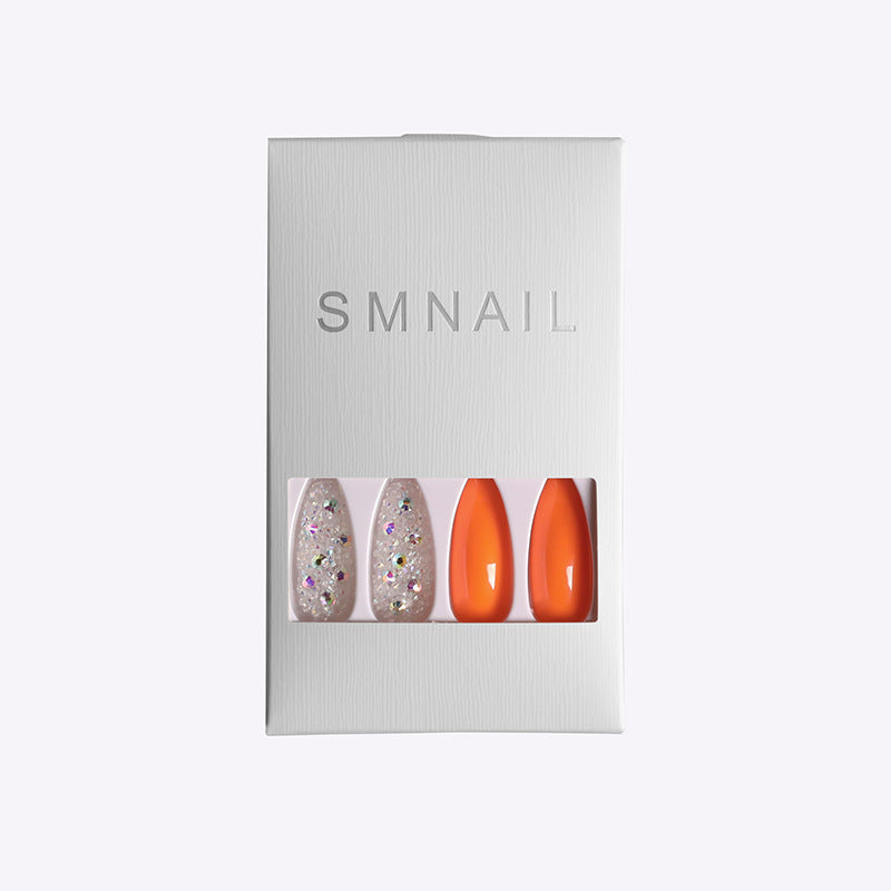 Orange Ballet Nails Supplies, 24-piece Box - WOMONA.COM