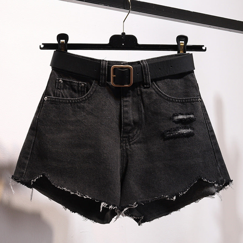 Irregular Denim Shorts Women - WOMONA.COM