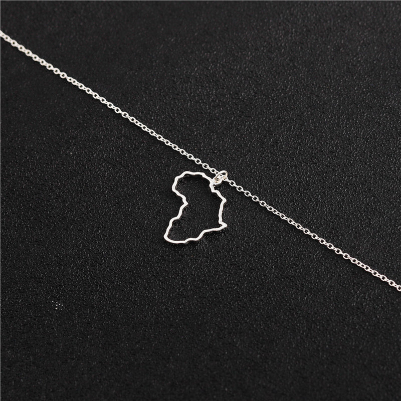 Country Map European Hometown Necklace - WOMONA.COM