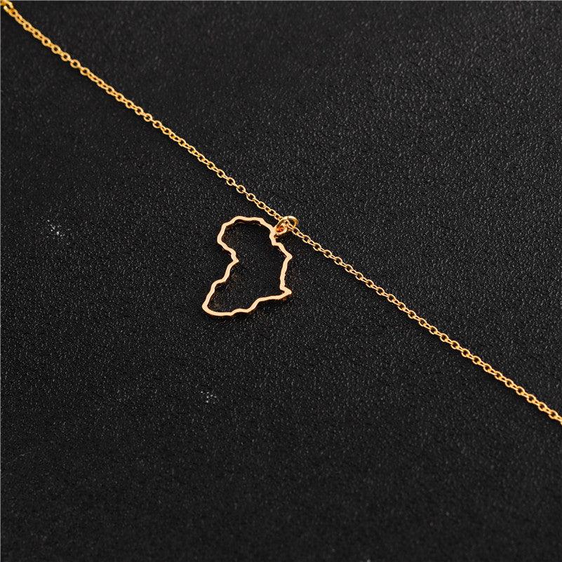 Country Map European Hometown Necklace - WOMONA.COM