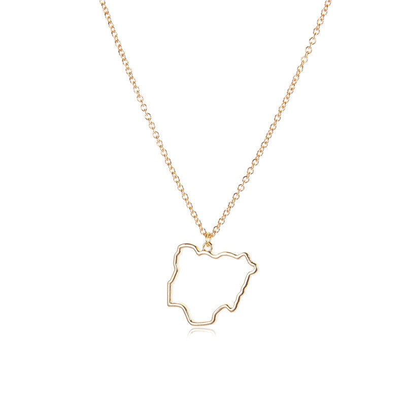 Country Map European Hometown Necklace - WOMONA.COM