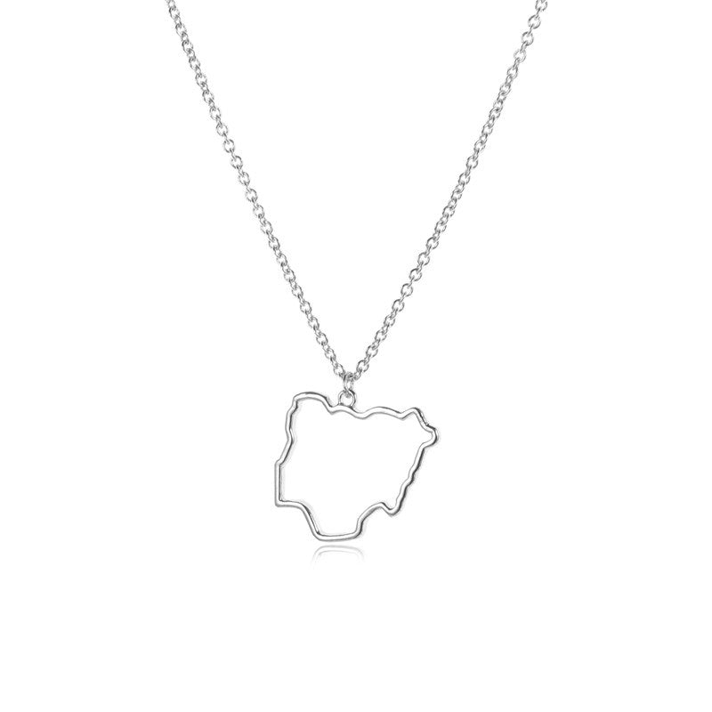 Country Map European Hometown Necklace - WOMONA.COM