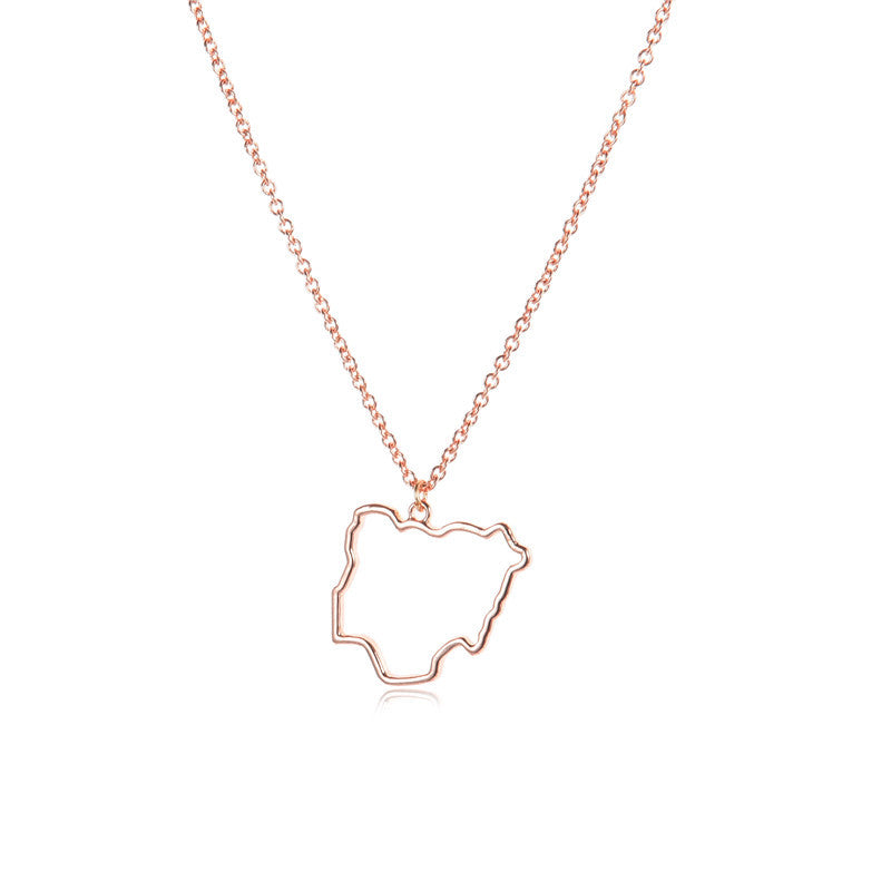 Country Map European Hometown Necklace - WOMONA.COM