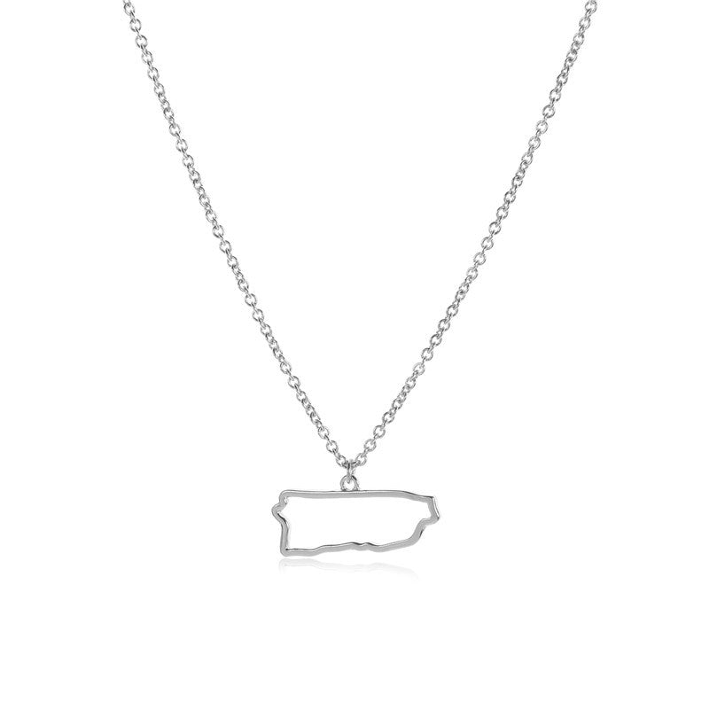 Country Map European Hometown Necklace - WOMONA.COM