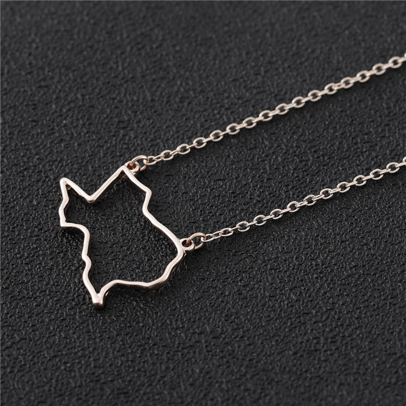 Country Map European Hometown Necklace - WOMONA.COM