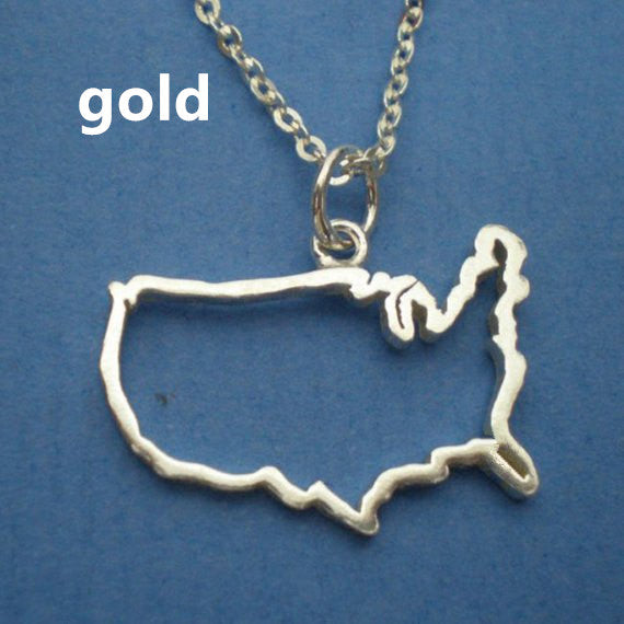 Country Map European Hometown Necklace - WOMONA.COM