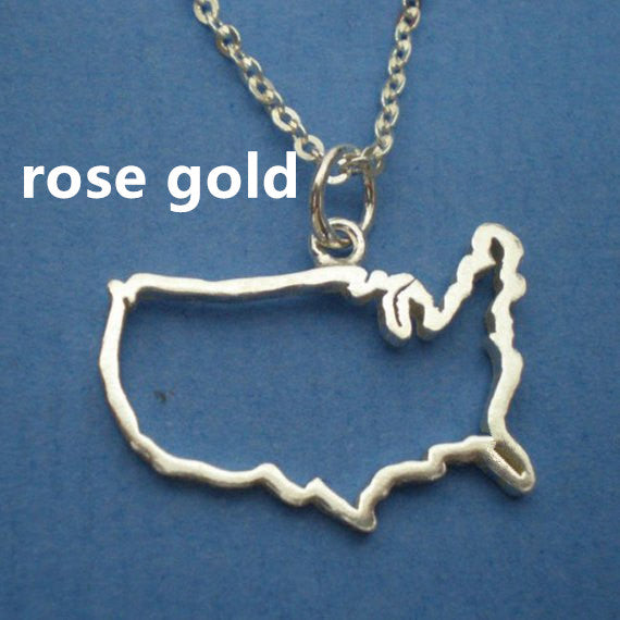 Country Map European Hometown Necklace - WOMONA.COM