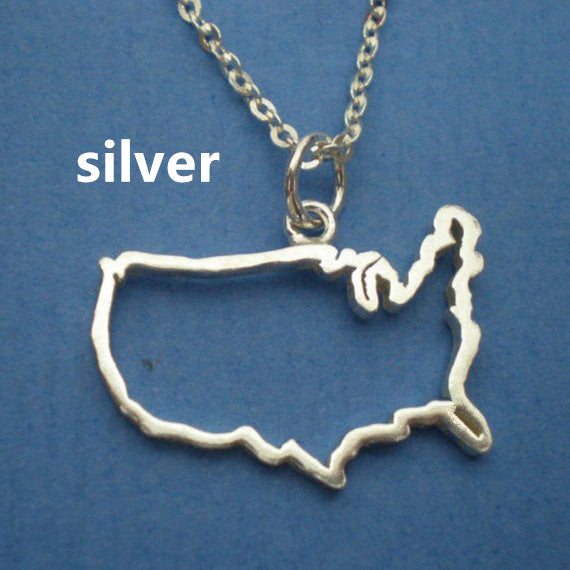 Country Map European Hometown Necklace - WOMONA.COM