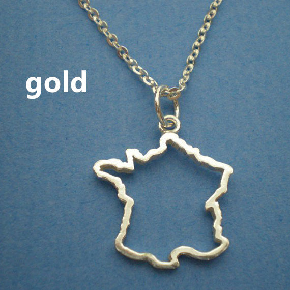 Country Map European Hometown Necklace - WOMONA.COM